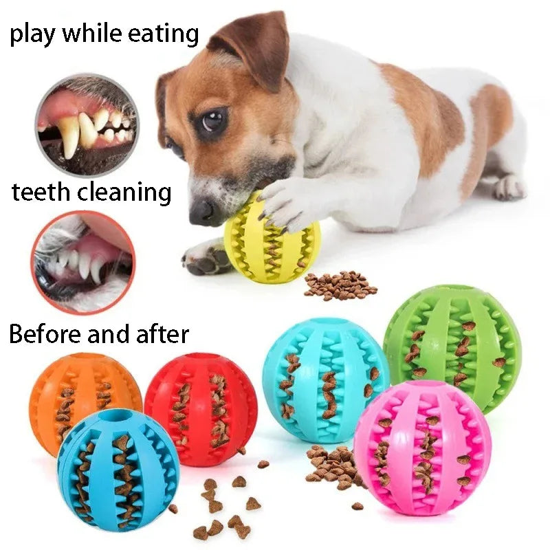 Durable Dog Toy – Tooth Cleaning Treat Ball