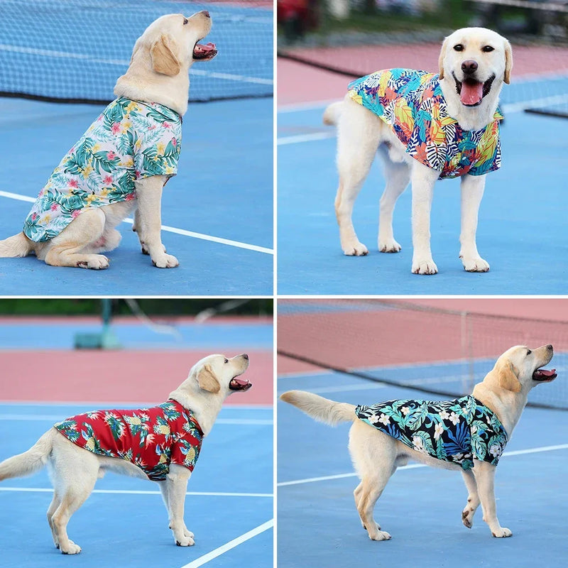 Hawaiian Pet T-shirt XL-5XL – Summer Shirt for Medium/Large Dogs