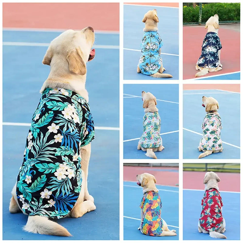 Hawaiian Pet T-shirt XL-5XL – Summer Shirt for Medium/Large Dogs