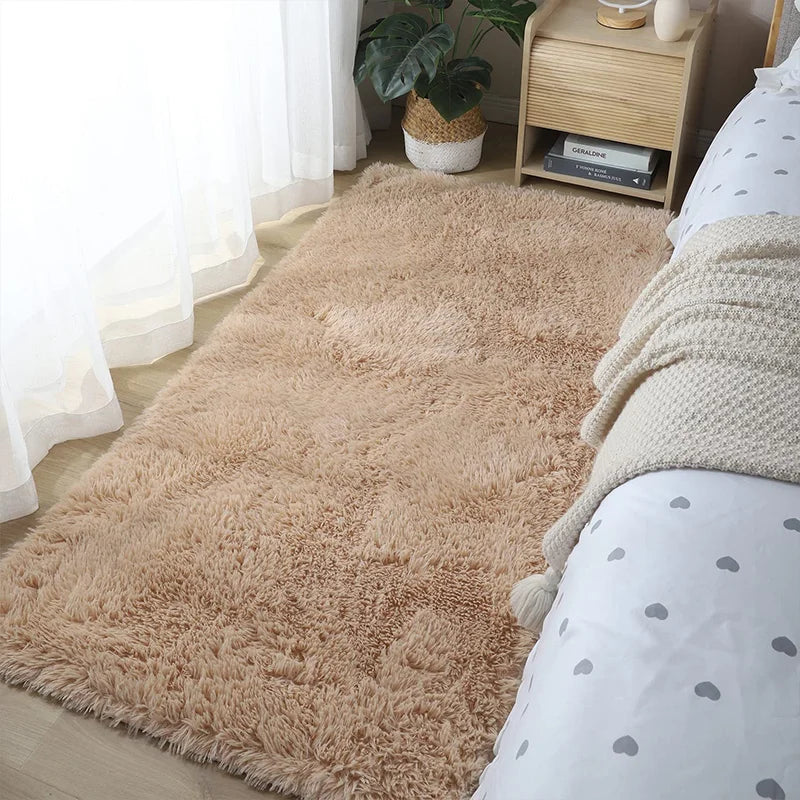 Fluffy Large Carpet Living Room Plush Lounge Rug in The Bedroom Floor Mat Soft Velvet Carpets For Children Kids Decoration  ﻿