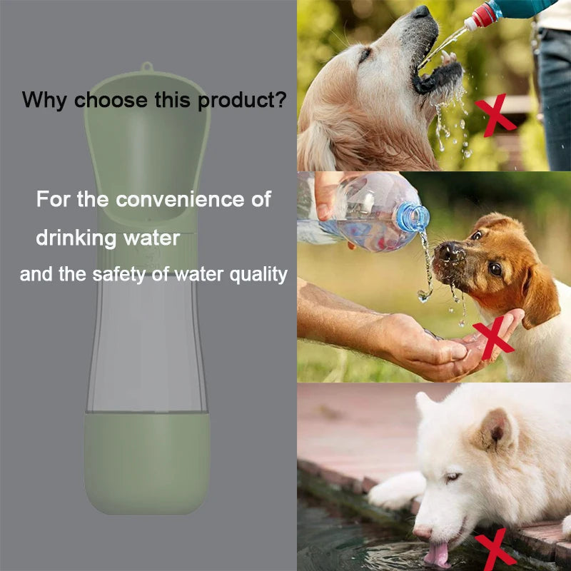 2-in-1 Portable Pet Water Bottle & Food Container