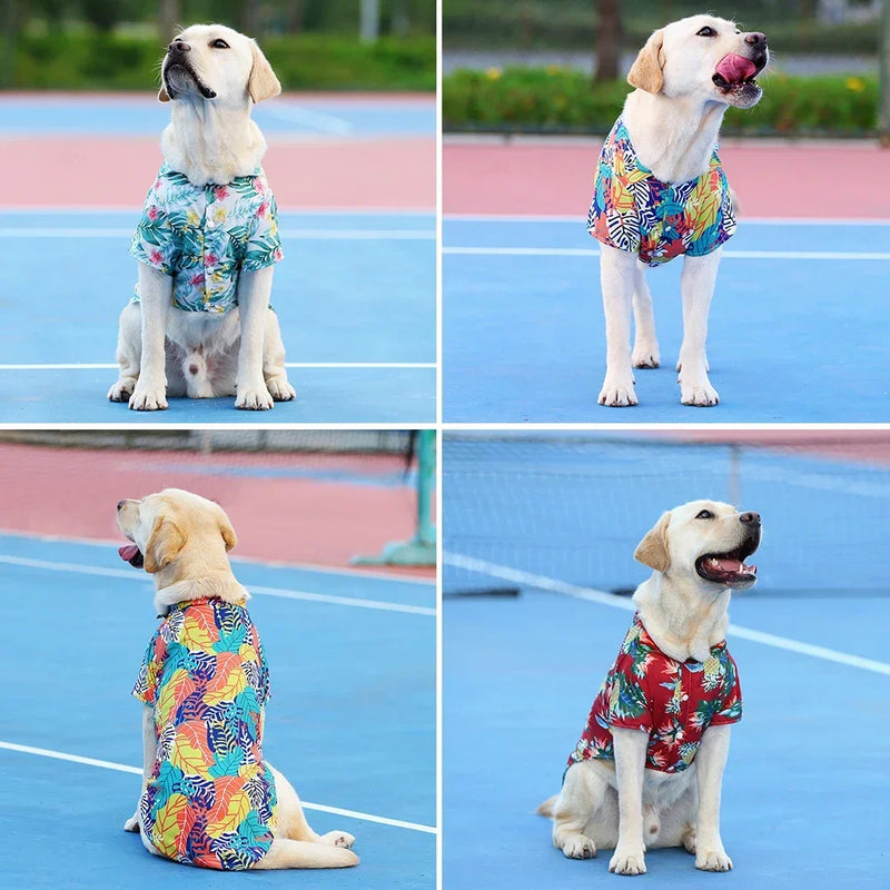 Hawaiian Pet T-shirt XL-5XL – Summer Shirt for Medium/Large Dogs