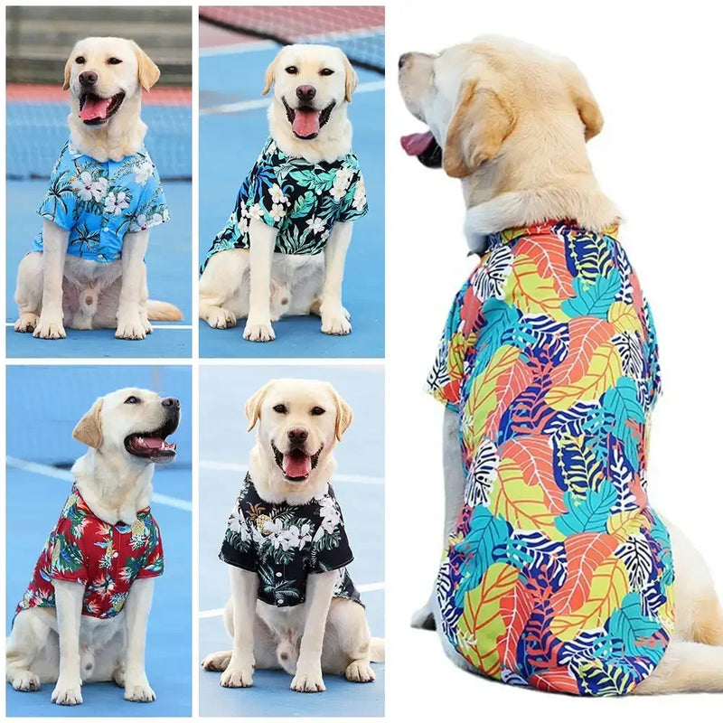 Hawaiian Pet T-shirt XL-5XL – Summer Shirt for Medium/Large Dogs