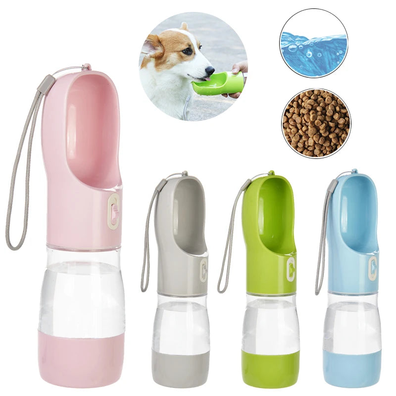 2-in-1 Portable Pet Water Bottle & Food Container