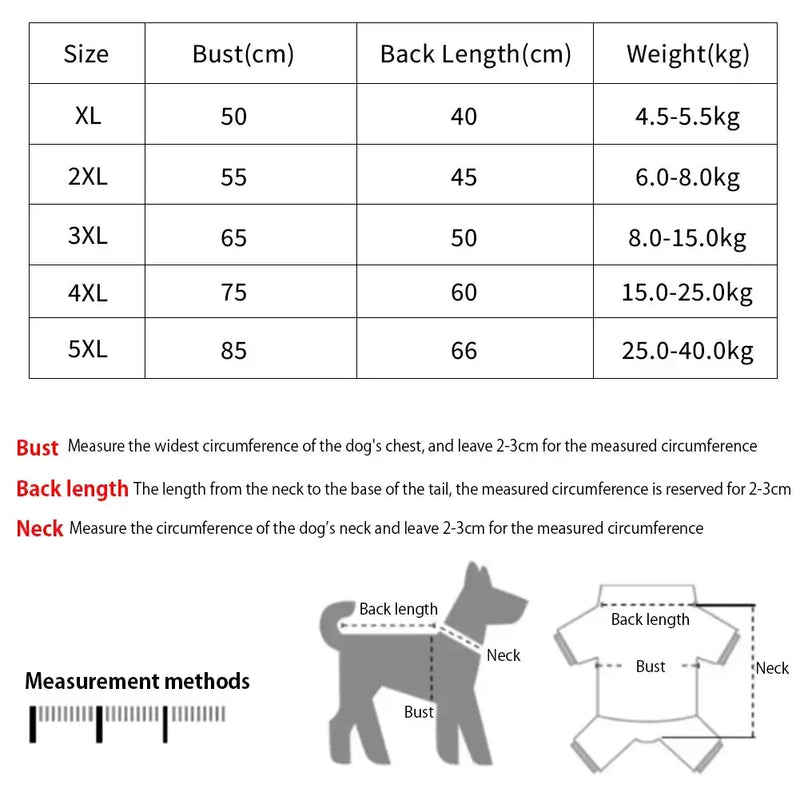 Hawaiian Pet T-shirt XL-5XL – Summer Shirt for Medium/Large Dogs