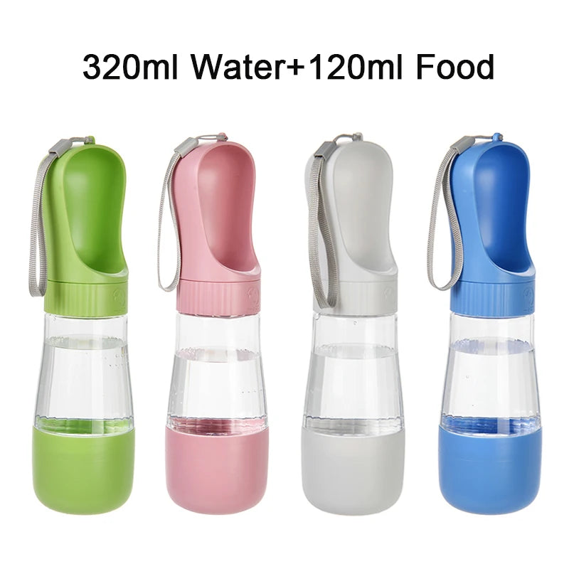 2-in-1 Portable Pet Water Bottle & Food Container