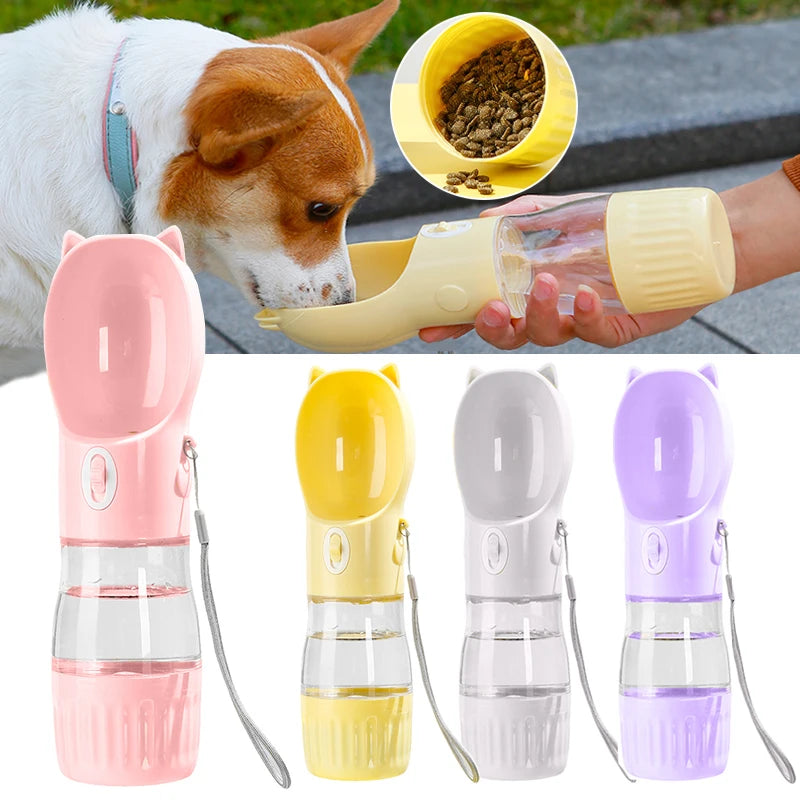 2-in-1 Portable Pet Water Bottle & Food Container