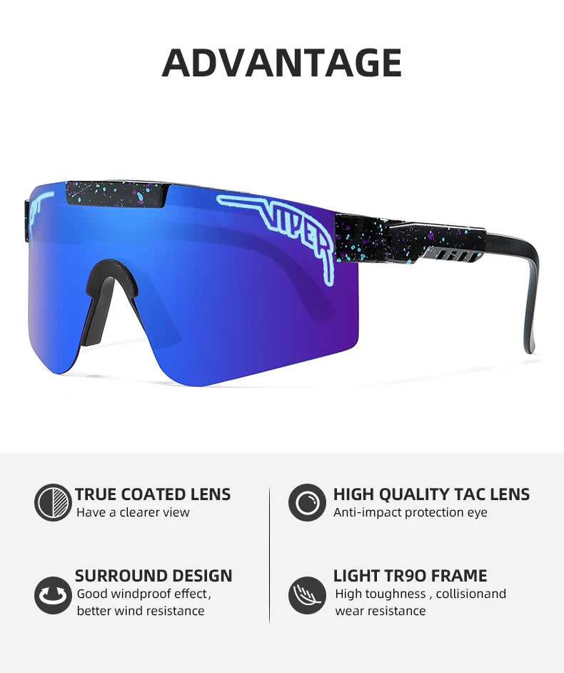 Pit Viper Cycling Glasses Outdoor Sunglasses MTB Men Women Sport Goggles UV400 Bike Bicycle Eyewear Without Box